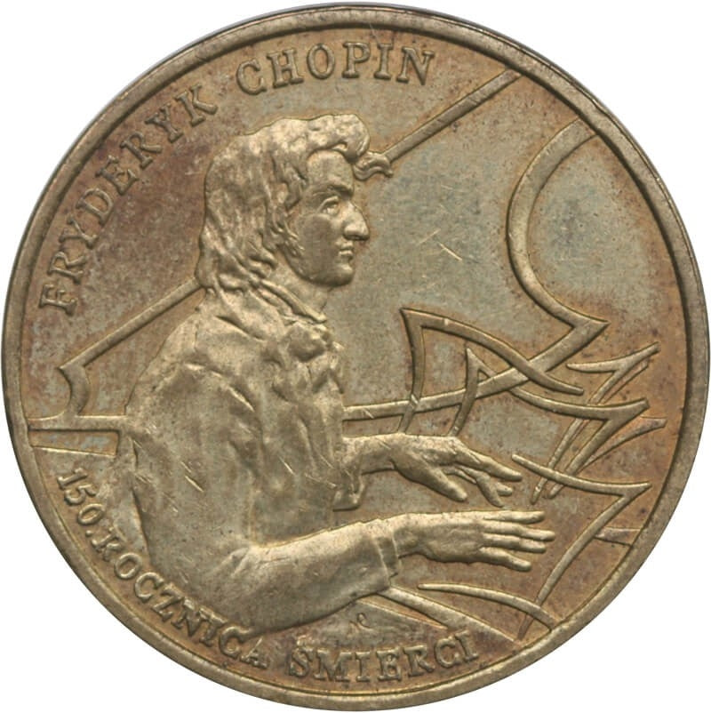 2 zł GN, Fryderyk Chopin, 150 rocznica śmierci, st. 2